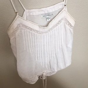 white bohemian crop top